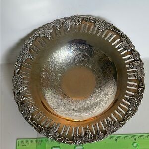 Vintage candy dish. Old English Reproduction silver plate on copper.